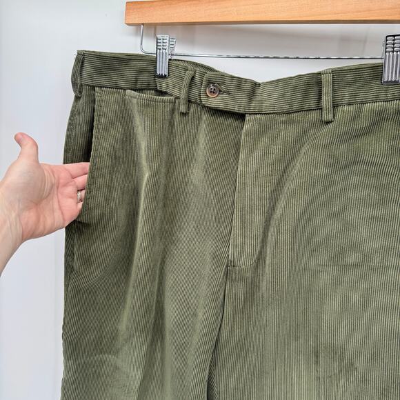 Peter Millar Corduroy Pants Mens 36 (37x30 ACTUAL) Green Coastal Nanoluxe Preppy - Picture 5 of 8